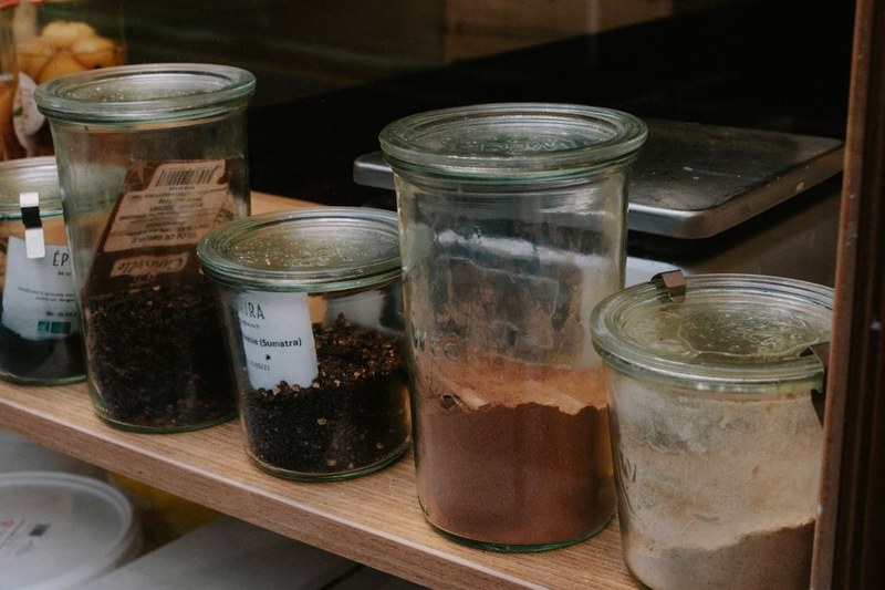 Tall Glass Spice Jar